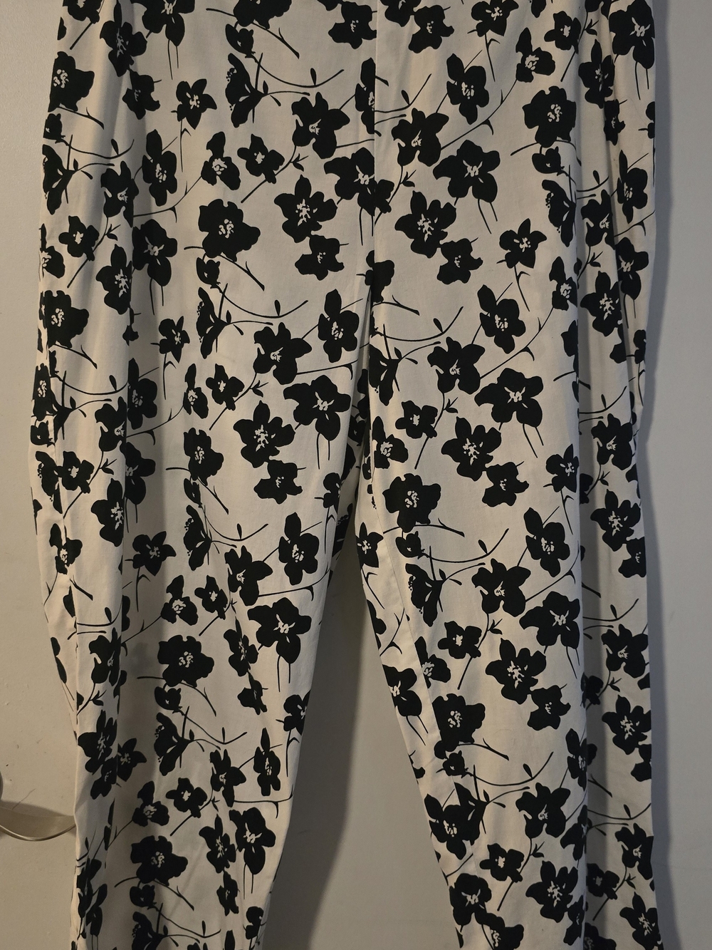 Spago Collection Black Floral Wide-Leg Pants - Elegant Everyday Style